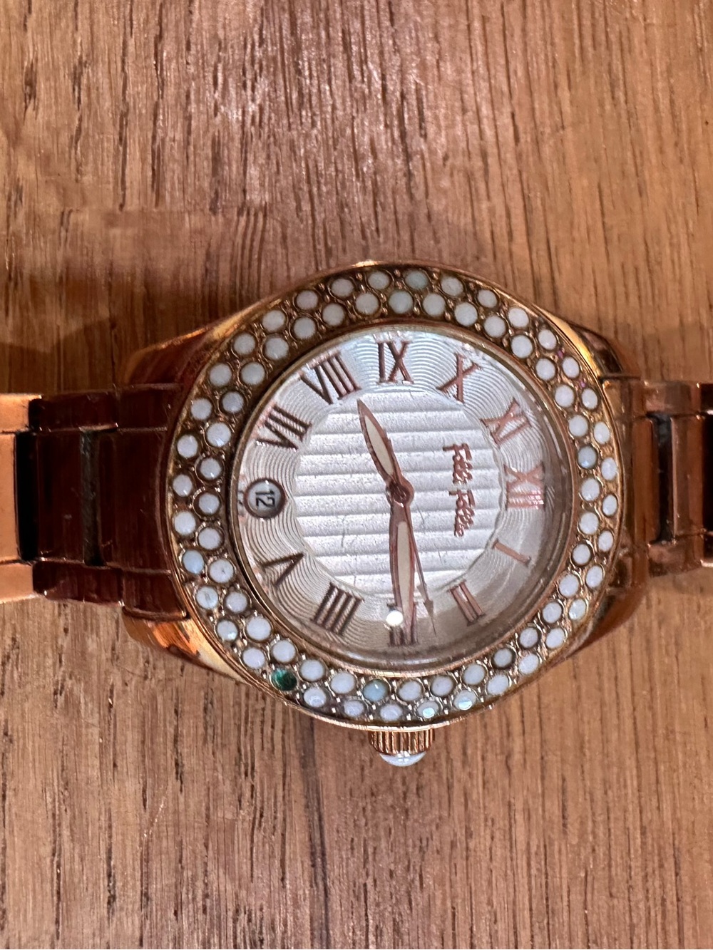 Rose Gold Crystal Accent Women's Bracelet Watch